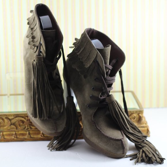Ron White Suede Ankle Boots. 'Everyday Heels' - Picture 15 of 16